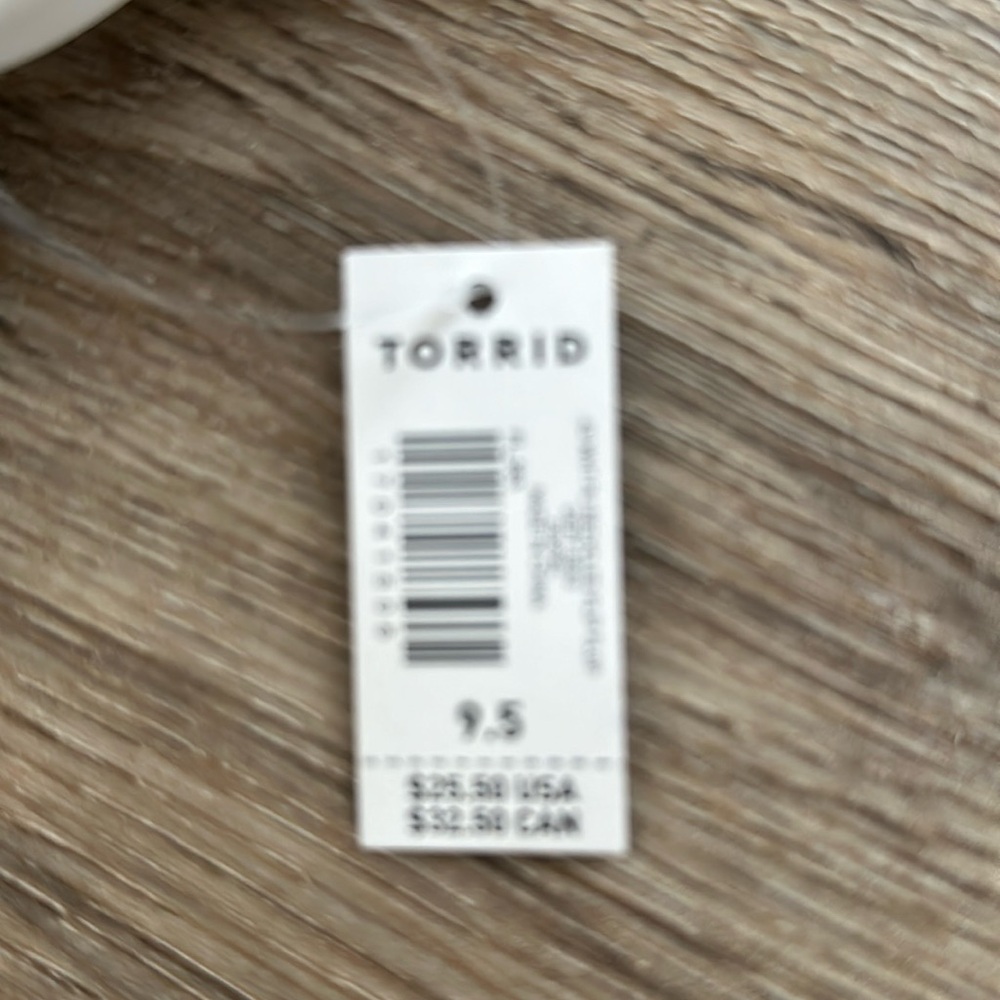 TORRID SIZE 9.5 WHITE PU RECYCLED FLIP FLOP NWT SANDALS SHOES - Picture 3 of 3